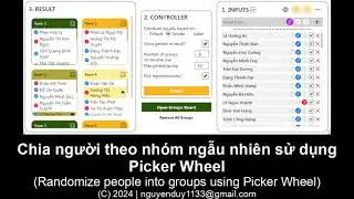 [Picker Wheel] Chia người theo nh&oacute;m ngẫu nhi&ecirc;n (Randomize people into groups)