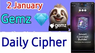 Gem Daily Cipher Code Today 2 January | 2 January Gemz Daily Combo Cards Today