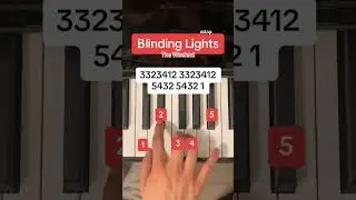 BLINDING LIGHTS PIANO TUTORIAL #shorts