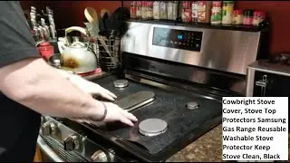 Cowbright Stove Cover, Stove Top Protector for Samsung Gas Range Reusable Gas Stove Burner Covers