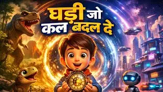 गोलू ने करा टाइम ट्रैवल ⏳ | Time Travel Cartoon Story | Hindi Moral Story | Adventure Animation 