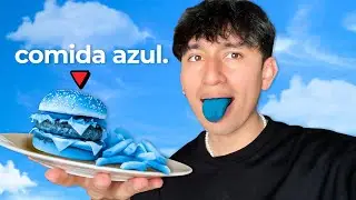 Sobreviviendo 24 Horas Con Comida AZUL