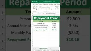 Loan Repayment Period #ExcelTips