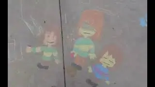 Deltarune chalk drawings