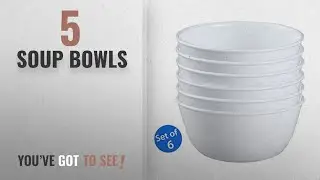 Best Soup Bowls [2018]: Corelle Livingware 1032595 28-Ounce Super Soup/Cereal Bowl, Winter Frost