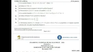 Simulare matematică BAC ISJ Iaşi - profil mate-info - decembrie 2025 - Subiectul III