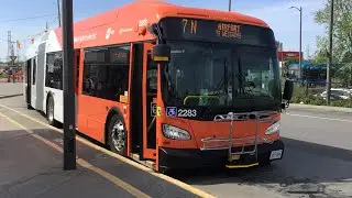 MiWay Transit Extremely RARE Ride Video on 2283 on route 7 Airport to Pearson Airport Terminal 1