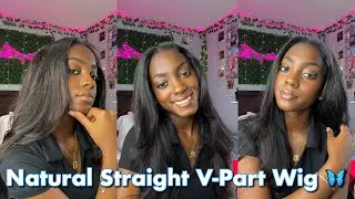 EASY STRAIGHT V-PART WIG INSTALL *NO LACE, NO GLUE NEEDED* FT. HURELA HAIR 🦋