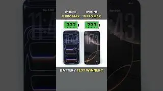 iPhone 17 Pro Max vs iPhone 16 Pro Max 🔋Battery Drain Test - SHOCKING! #iphone17vsiphone16#shorts