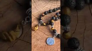 Gemini Jewelry Set with Tiger Eye necklace and bracelet Natural Healing Gems
