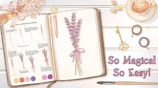 Easy Lavender Illustration &mdash; Fairytale Sketchbook Preview