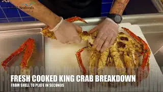 Cracking Fresh Cooked King Crab 🦀 | Juicy King Crab Legs ASMR