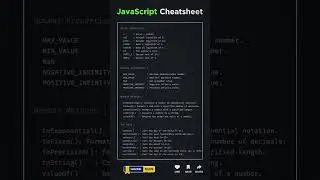 JavaScript Cheat sheet #javascript #js #html #webdesign  #codeing #html5 #webdevelopment   #coding