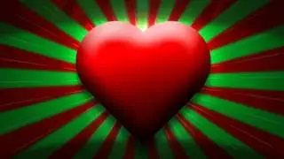 heart & stripes animation - green screen effect