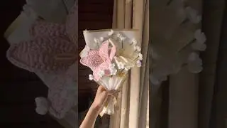 Wrap up crochet bouquet with me 😍 #crochet #crochetbouquet #bouquetwrapping #crochetpatterns