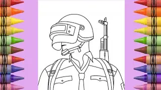 How to Color PUBG Character | Gaming Coloring Tutorial | Happy Coloring World