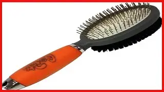 Professional Double Sided Pin & Bristle Brush for Dogs & Cats by GoPets Grooming Comb Cleans Pets