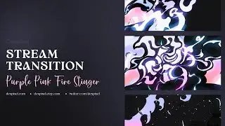 Purple Pink Fire Stinger | Stunning Animated Stream Transition for OBS & Streamlabs Vol.1