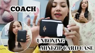 UNBOXING MINI COACH ZIP CARD CASE|AMAZON