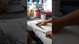 paano mag masilya ng fairings ng motor gamit ang polituff#paintingtutorial #diy #pintor