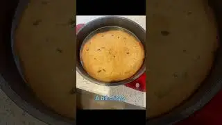Homemade cookie skillet with vegan cookie dough