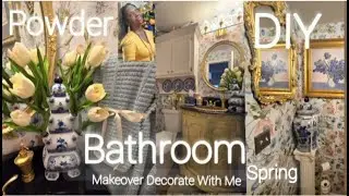 Small Bathroom Makeover DIY/Touch of Spring Decor Decorate With Me