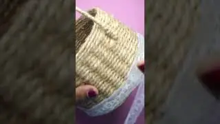 DIY Flower Basket with Jute Rope and Cardboard | Jute Rope Flower Basket |  Cardboard Craft #shorts
