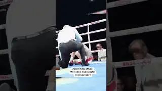 CHRISTIAN MBILLIWITH THE 1ST ROUND TKO VICTORY #fyp #boxing #boxeo #mbilli