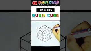 How to Draw a Rubik Cube for Beginners | Step-by-Step Easy Drawing Tutorials.