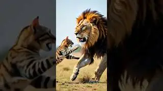 #shortsfeed #viral #catandlion
