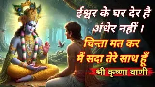 कृष्ण वाणी।ईश्वर के घर देर है अंधेर नही।वह तो हमेशा तुम्हारे साथ है।बस कृष्ण को याद कर लो