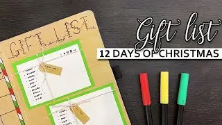 Christmas Gift List 💜 Christmas bullet journal ideas
