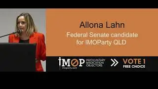 Allona Lahn - IMOParty Launch - QLD Candidate - April 2019