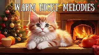Calm Serenity Music 41 | Cozy Fireplace Calm Music with Adorable Kitties #peacemusic