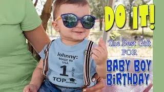 DIY! Personalized fun first birthday shirt for baby boy.