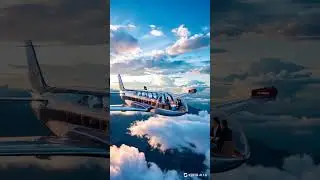 transparent plane in sky