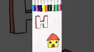 H for House 🏠 #hforhouse #alphabet #letters #kids #shorts