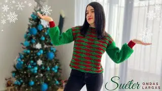 COMO TEJER SUETER CON ONDAS A CROCHET