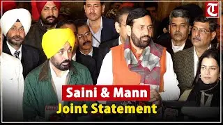 Nayab Saini & Bhagwant Mann Address Press, Resolve Haryana-Punjab Dispute Through Dialogue