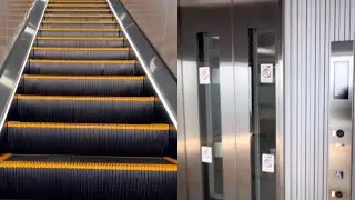 【混合】南武線稲田堤駅北口 エスカレーター・エレベーター【東芝製】