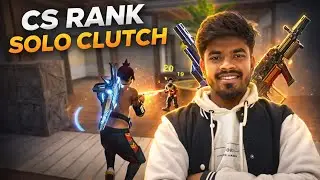 Solo clutch in CS Rank / 1 vs 4 situation/ FREE FIRE MAX / ODIA