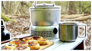 🌱Vegane Zimtschnecken mit dem Trangia zubereiten | Kochen im Wald | Unterwegs mit dem Liegerad