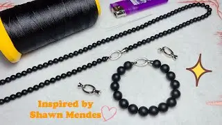 Inspired by Shawn Mendes | How to make matte black onyx beaded necklace? (Detailed Instructions)