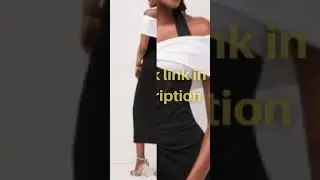 Off Shoulder Black Contrast Decorative Button Dress | #Shorts #youtubeshorts