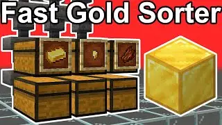 Fast Gold Farm Sorting System | Minecraft 1.21+