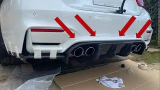 Instalando Difusor de Fibra de Carbono en mi BMW M4 || METALPRIX  Difusor tipo V o tipo Vortainer!!!
