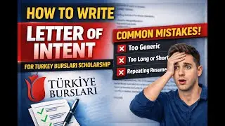 How to Write Letter of intent for Turkey Buslari Scholarship Step by step guide.