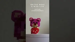 🍓 Lotso Strawberry Nanoblock 360&deg; Spin 3.0 | Bricks Make a Wise Life W2605-03 Desktop Decoration