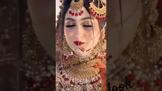 pakistani bridal makeup for girl #wedingcollection #braidal #makeup #trending # ytshort # video