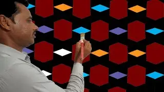 Simple 3d Wall Painting Designing| Interior & Exterior | Paint Cross Sketching Drawing.{paint &Tech}